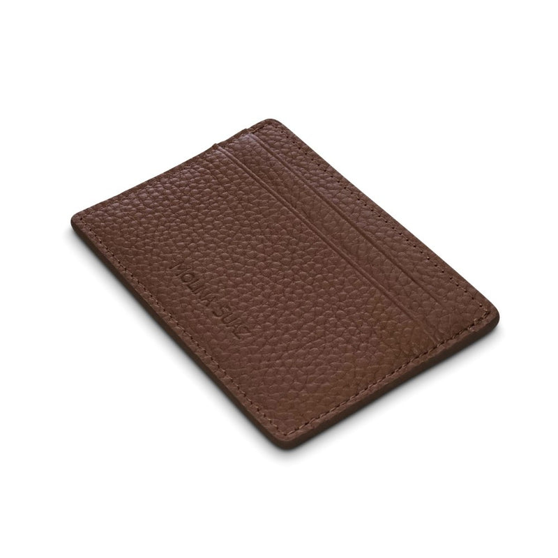 Classic Pebbled Cardholder - Tan