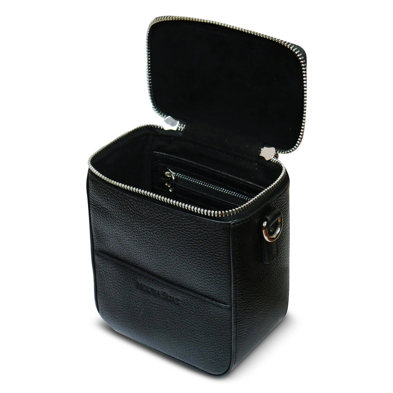 inside black mini backpack Molina Suaz 