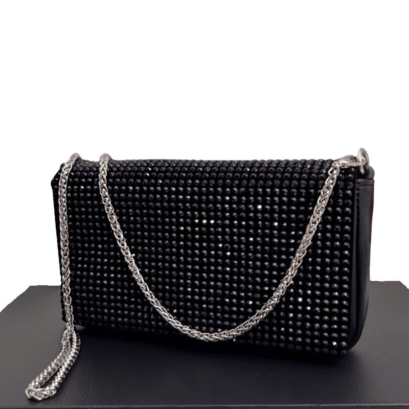Black diamond online clutch bag
